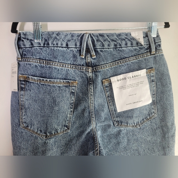 NWT  Good American Classic Skinnish High Rise Jeans 8 Distressed - Picture 7 of 8